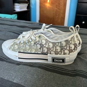 Christian Dior Oblique Low Top Logo Sneakers Sz 10 / EU 43
